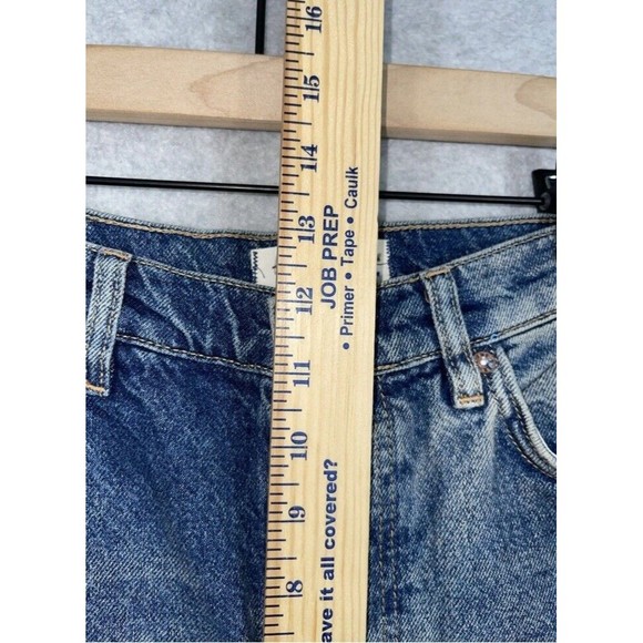 Free People Straight Leg Jeans with Patterned Accents - Picture 6 of 9